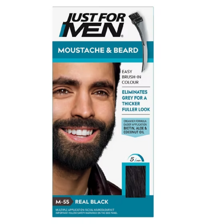 Just For Men Moustache & Beard Brush-In Colour Gel - Black