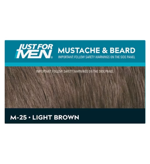 Just For Men Moustache & Beard Brush-In Colour Gel - Light Brown
